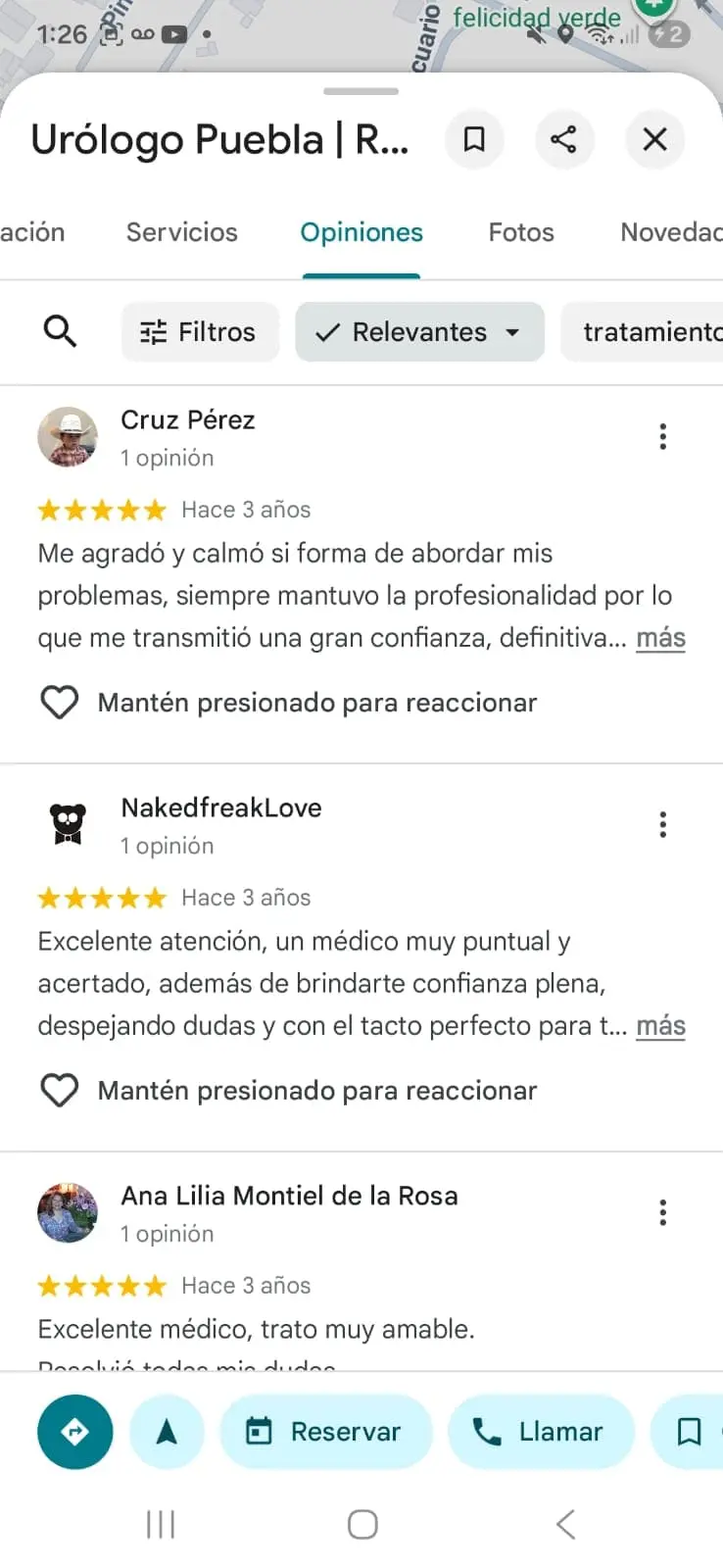 testimonios de pacientes