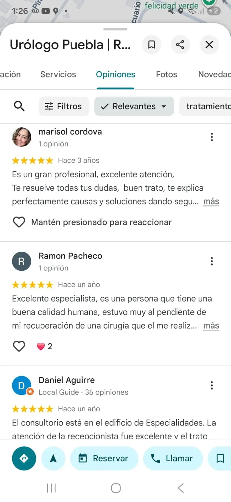 testimonios de pacientes